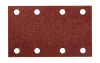 Neo csiszolópapír tépőzáras 80x130mm, P80, 8 lyukas, 5db