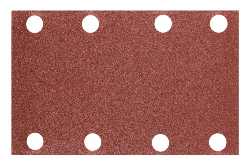 Neo csiszolópapír tépőzáras 80x130mm, P120, 8 lyukas, 5db