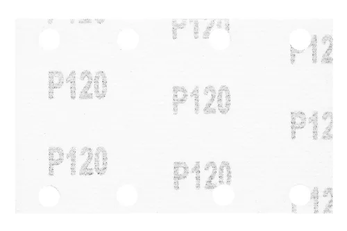 Neo csiszolópapír tépőzáras 80x130mm, P120, 8 lyukas, 5db
