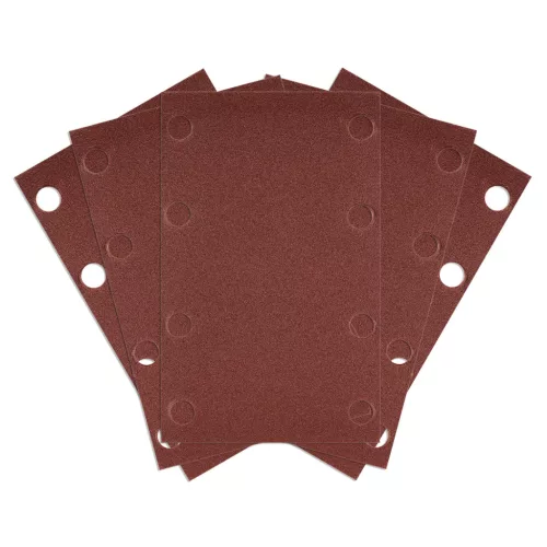 Neo csiszolópapír tépőzáras 80x130mm, P240, 8 lyukas, 5db