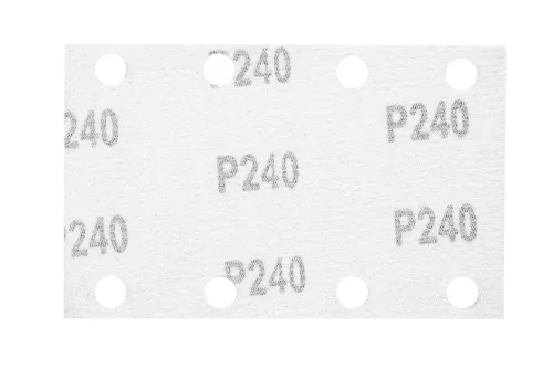 Neo csiszolópapír tépőzáras 80x130mm, P240, 8 lyukas, 5db