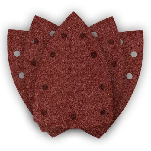 Neo csiszolópapír tépőzáras deltacsiszolóhoz 100x147mm, P80, 9 lyukas, 5db