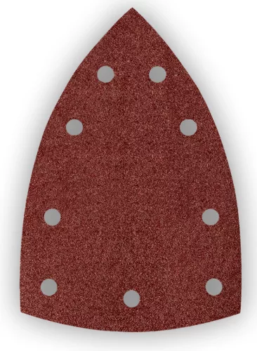 Neo csiszolópapír tépőzáras deltacsiszolóhoz 100x147mm, P80, 9 lyukas, 5db