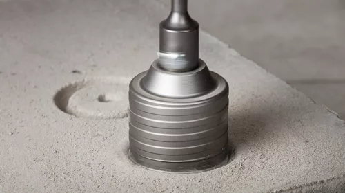 Neo körkivágó betonhoz 65 mm HEX adapterrel és próbafúróval