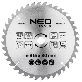 Neo körfűrészlap 315x2,8x30 mm 40 fog, keményfém