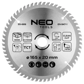 Neo merülőfűrészlap 165x2,6x20 mm 60 fog, keményfém