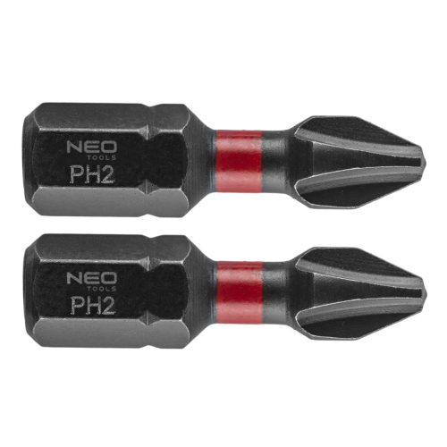 Neo torziós ütvecsavarozó bit PH2x25 mm, 2 részes