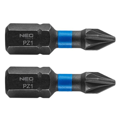 Neo torziós ütvecsavarozó bit PZ1x25 mm, 2 részes