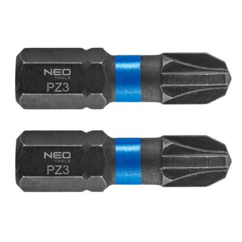Neo torziós ütvecsavarozó bit PZ3x25 mm, 2 részes