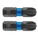 Neo torziós ütvecsavarozó bit PZ4x25 mm, 2 részes
