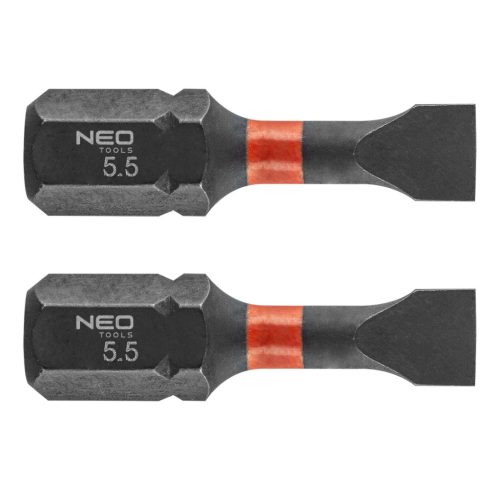 Neo torziós ütvecsavarozó bit SL5,5x25 mm, 2 részes