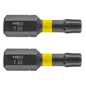Neo torziós ütvecsavarozó bit T25x25 mm, 2 részes