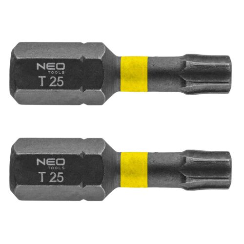 Neo torziós ütvecsavarozó bit T25x25 mm, 2 részes