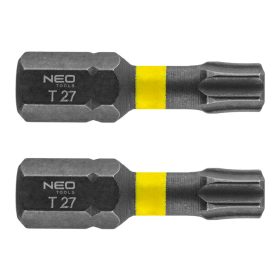 Neo torziós ütvecsavarozó bit T27x25 mm, 2 részes