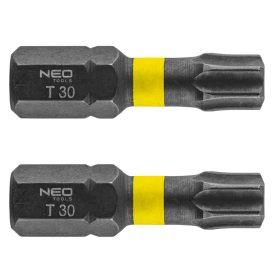 Neo torziós ütvecsavarozó bit T30x25 mm, 2 részes