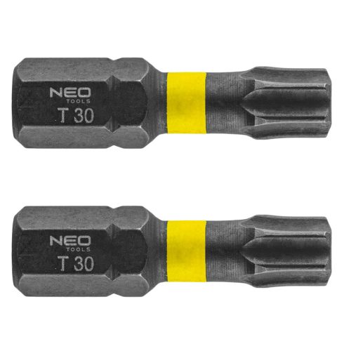 Neo torziós ütvecsavarozó bit T30x25 mm, 2 részes