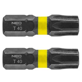 Neo torziós ütvecsavarozó bit T40x25 mm, 2 részes
