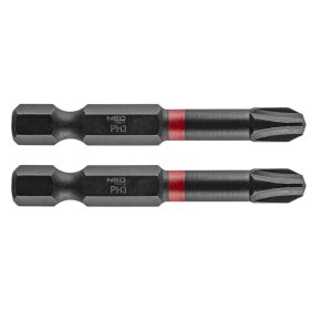 Neo torziós ütvecsavarozó bit PH3x50 mm, 2 részes