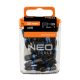 Neo torziós ütvecsavarozó bit PZ3x25 mm, 20 részes