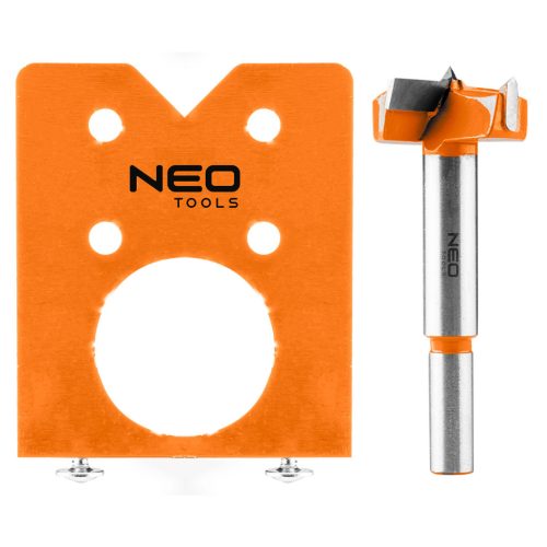 Neo forstner fúró és kivetőpánt fúró sablon készlet 35 mm