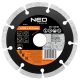 Neo gyémánt vágókorong 125x22,2x2,1 mm, szegmenses