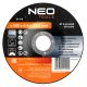 Neo csiszolókorong 125x6,4x22,2 mm, fémhez
