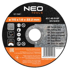 Neo vágókorong 115x1,6x22,2 mm, kőhöz