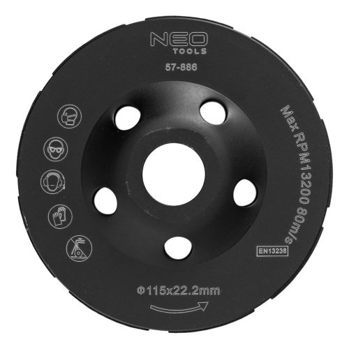 Neo gyémánt csiszolókorong 115x5x22,2 mm dupla szegmenses