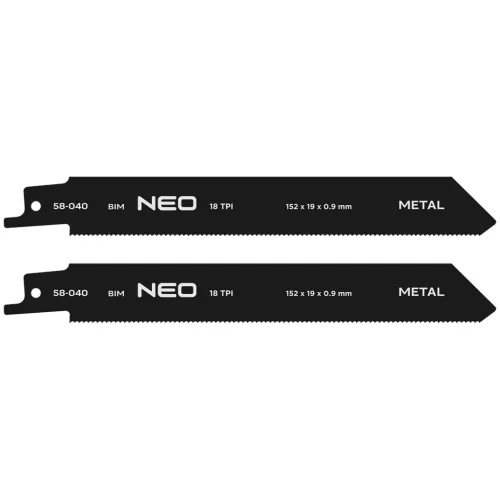 Neo orrfűrészlap 150x19x0,9 mm, 18 tpi 2 részes