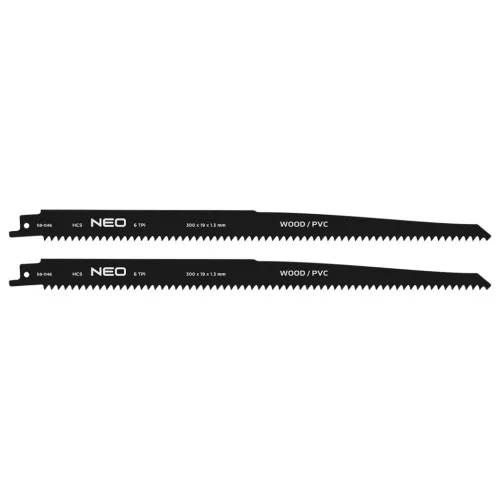 Neo orrfűrészlap 300x19x1,25 mm, 6 tpi 2 részes