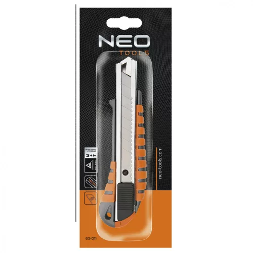 Neo tapétavágó kés 18 mm, gumírozott nyél