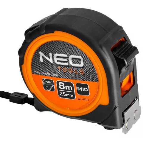 Neo mérőszalag 8 m x 25 mm, mágneses, dupla fékes