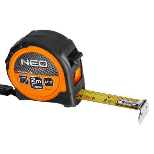 Neo mérőszalag 2 m x 16 mm, mágneses, dupla fékes