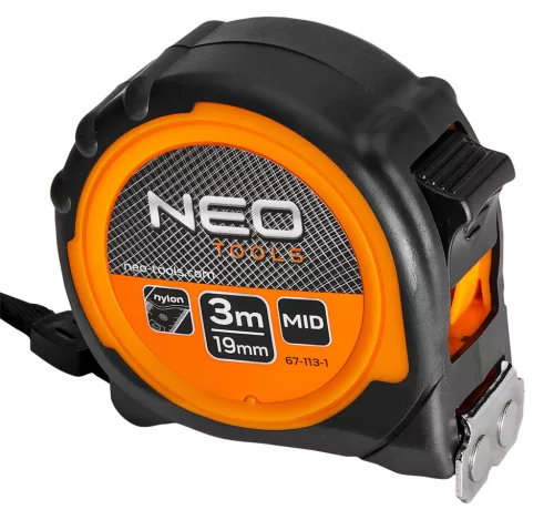 Neo mérőszalag 3 m x 19 mm, mágneses, dupla fékes