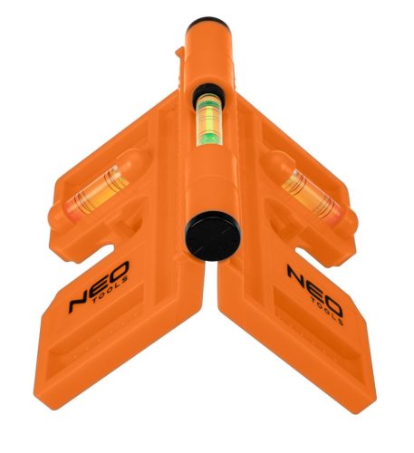 Neo oszlopvízmérték, állítható mágneses szárak, 3 libella