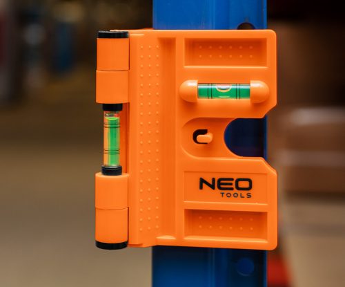 Neo oszlopvízmérték, állítható mágneses szárak, 3 libella