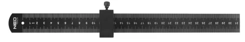 Neo vonalzó pozicionáló tömbbel, 300 mm
