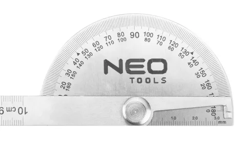 Neo szögmérős vonalzó 100 mm