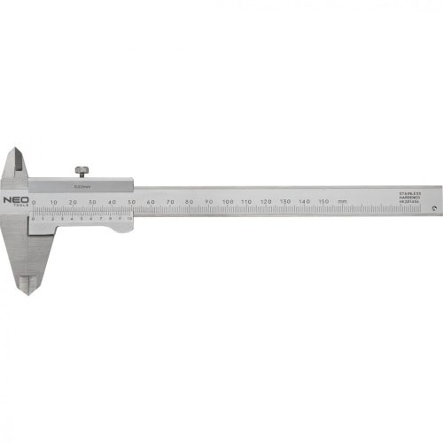 Neo tolómérő 150 mm, din, 0,02 mm