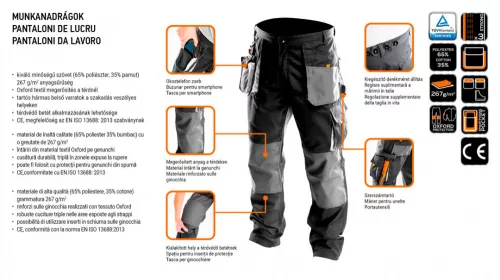 Neo munkanadrág, térdprotektoros zseb, XXL/58