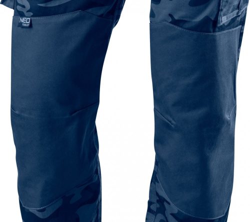 Neo munkanadrág tengerészkék terepmintás, XS