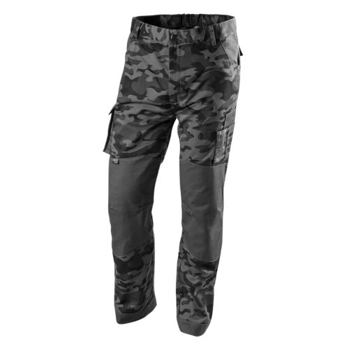 Neo munkanadrág, terepmintás, szürke, XXXL
