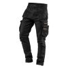 Neo denim munkanadrág, 5 zsebes, fekete, XS