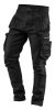 Neo denim munkanadrág, 5 zsebes, fekete, XXL