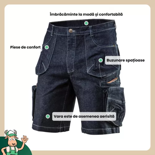 Neo farmer rövid munkanadrág, L