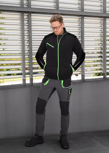 Neo munkanadrág, fekete-zöld, XL