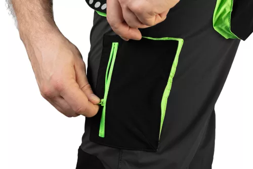 Neo munkanadrág, fekete-zöld, XL