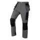Neo mix&match munkanadrág, 4 irányban rugalmas, pántokkal, Cordura, szürke/fekete, L