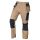 Neo mix&match munkanadrág, 4 irányban rugalmas, pántokkal, Cordura, bézs/fekete, L