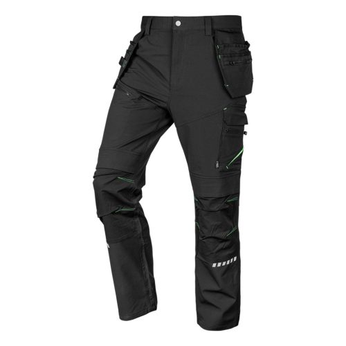 Neo mix&match munkanadrág, 4 irányban rugalmas, oldaltáskákkal, Cordura, szürke/fekete, L